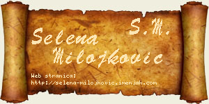 Selena Milojković vizit kartica